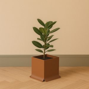 Fioriera SPLASH 58x58x47 cm Marrone RAL 8025