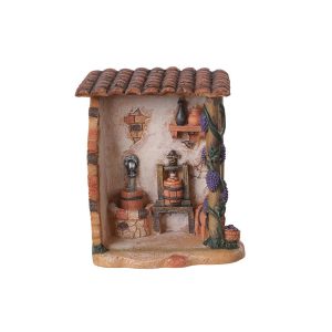 Bottega del Vinaio in Resina per Presepe 7,5x5x10,5 cm