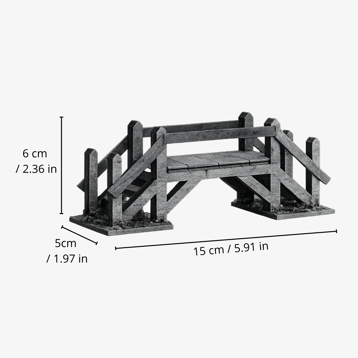 Set 2 Ponti in Legno 15x5x6 cm per Presepe - immagine 2