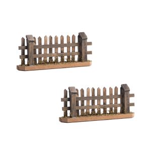 Set 2 Staccionate in Legno 13x2,5x5 cm per Presepe