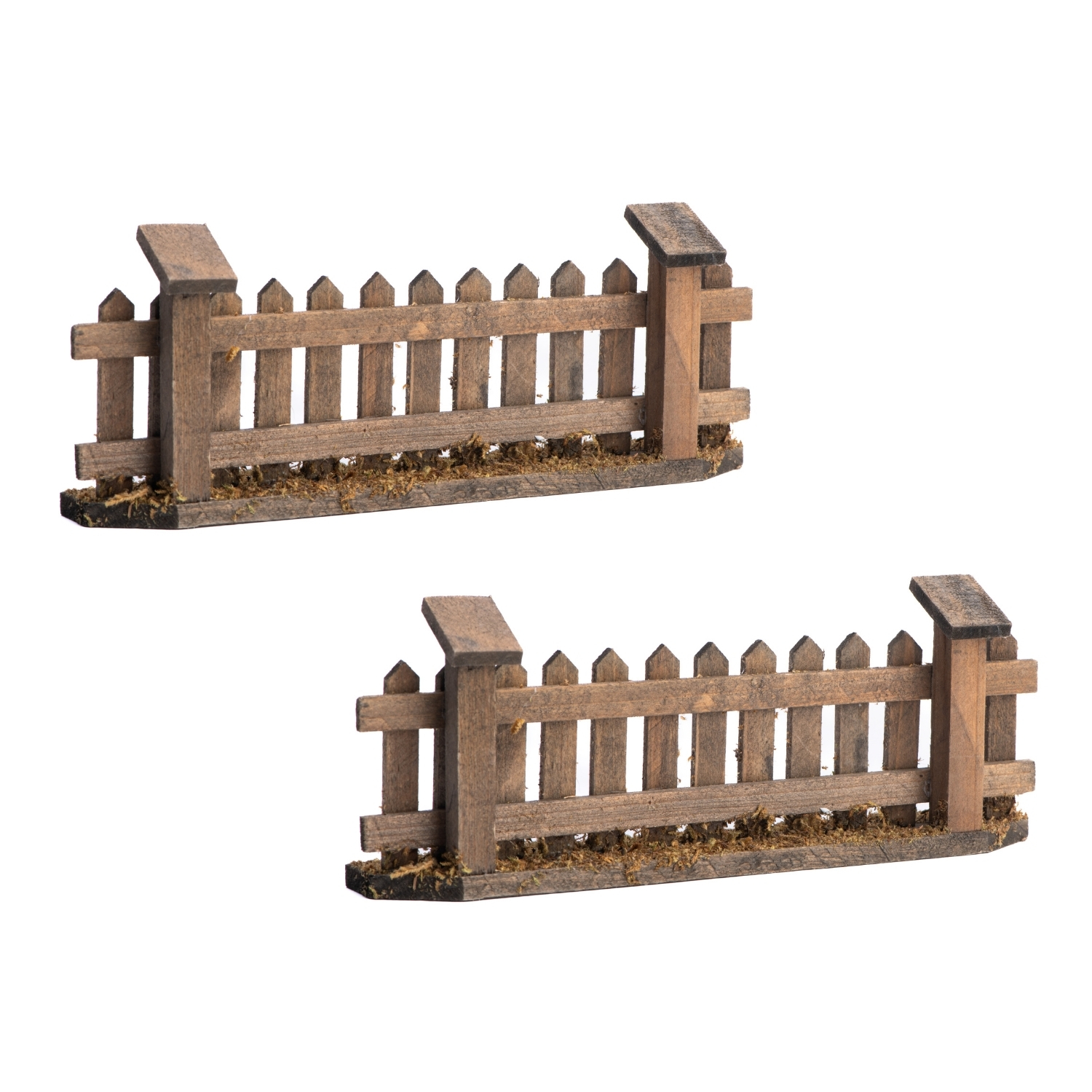 Set 2 Staccionate in Legno 18,5x3,5x7 cm per Presepe