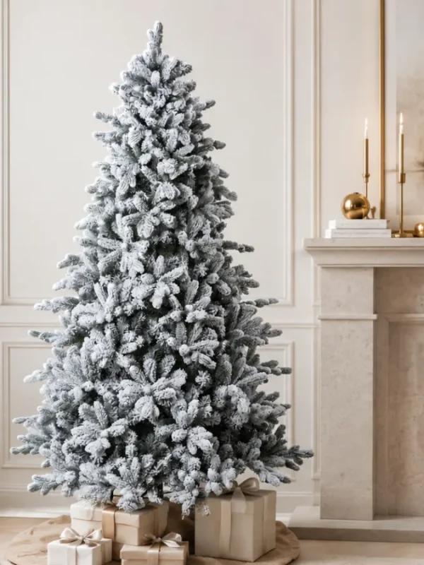 Salotto elegante con albero di Natale Innevato Cristallo Moranduzzo