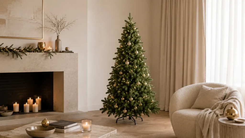 Albero di Natale Abete Cristallo Moranduzzo in contesto elegante
