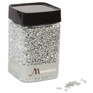Granulato Colorato Argento 2mm 550g, Decorazione Vasi, Moranduzzo