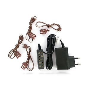 Set 4 lanterne modello A43 con alimentatore incluso