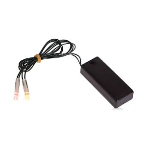 Lampadina con 2 LED a Batteria Luce Rossa e Gialla Intermittenti Funzionanti con Pile Mini Stilo AAA
