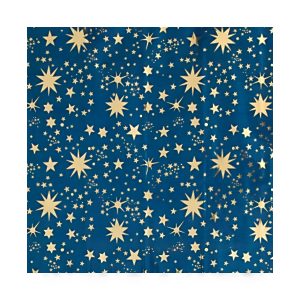 Rotolino 100×70 cm Blu Stelle Oro per Presepe