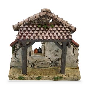 Facciata per casa in resina h cm 10 per presepe