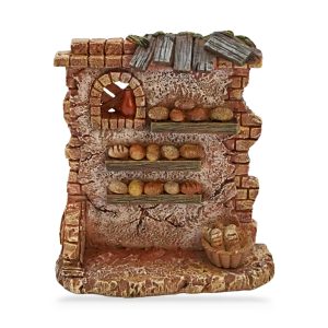 Bottega del Fornaio in Resina per Presepe 7,5x5x10,5 cm