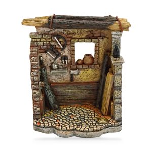 Bottega del Falegname in Resina per Presepe 8,5×5,5×10,5 cm