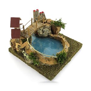 Laghetto di Montagna 20x20x14 cm per Presepe
