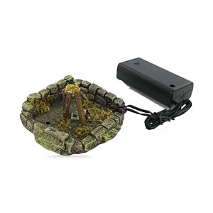 Bivacco con Fuoco LED per Presepe 12x10x9 cm in Resina