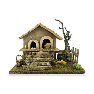Pollaio con aia per scene di vita contadina nel presepe