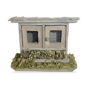 Gabbia per Conigli in Legno per Presepe 9,6×4,7×7,4 cm
