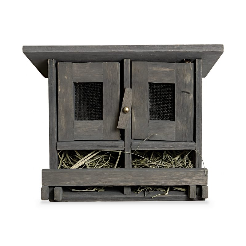 Wooden Rabbit Cage for Nativity Scene 13.5x5.5x10 cm