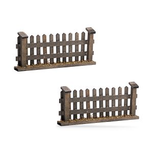 Set 2 Staccionate in Legno 15x2x6,5 cm per Presepe