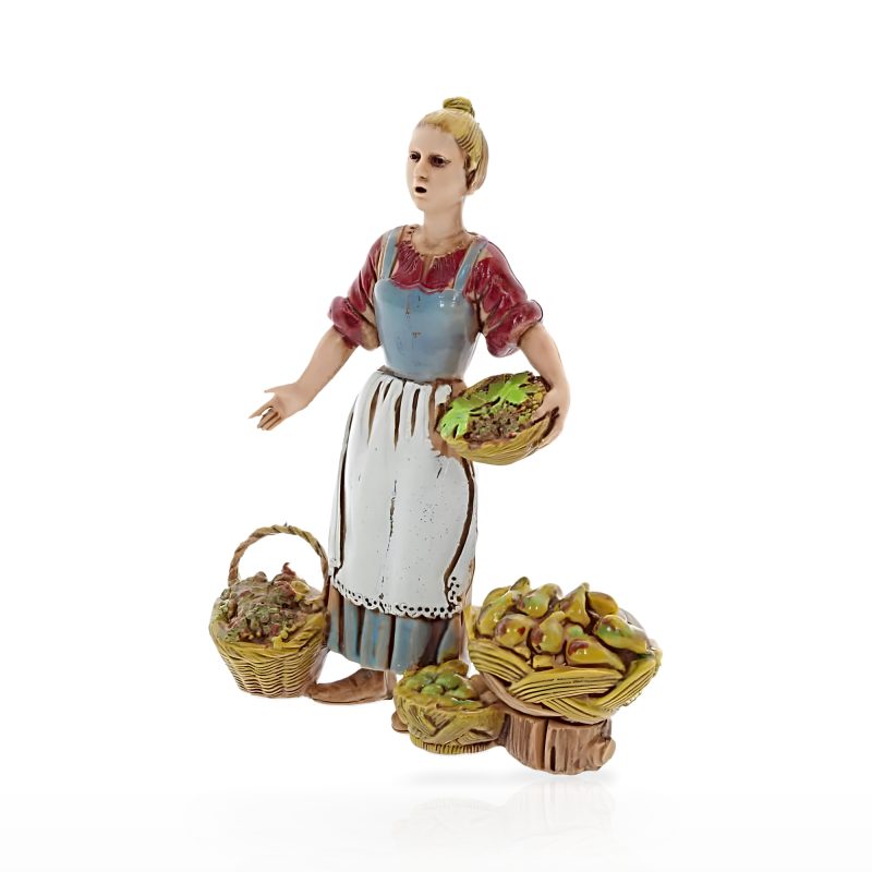 Fruttivendola Standard 10 Stile Napoletano per Presepi in Scala 1:20