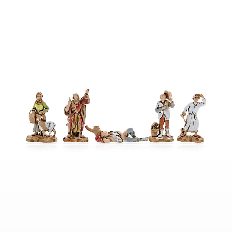 Set 21 Pastori e 1 Cammello Micro 3.5 per Presepi in Scala 1:50