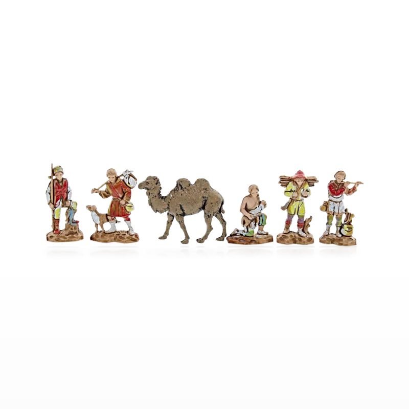 Set 21 Pastori e 1 Cammello Micro 3.5 per Presepi in Scala 1:50