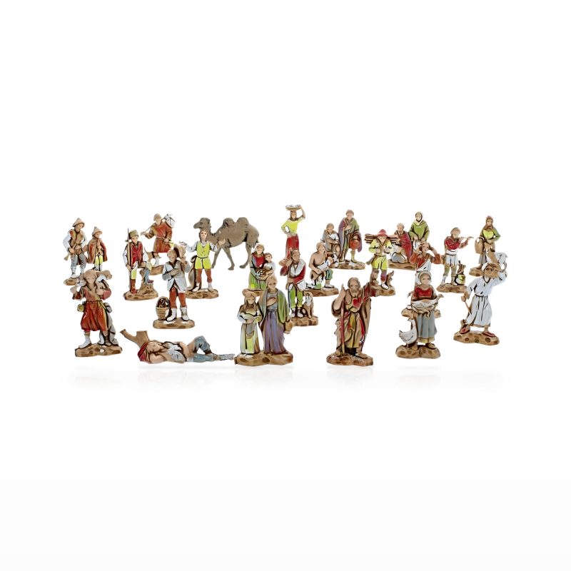 Set 21 Pastori e 1 Cammello Micro 3.5 per Presepi in Scala 1:50