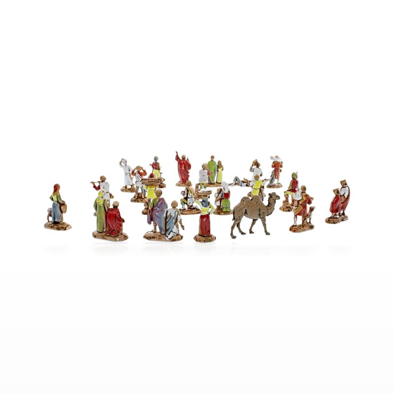 Set 21 Pastori e 1 Cammello Micro 3.5 per Presepi in Scala 1:50