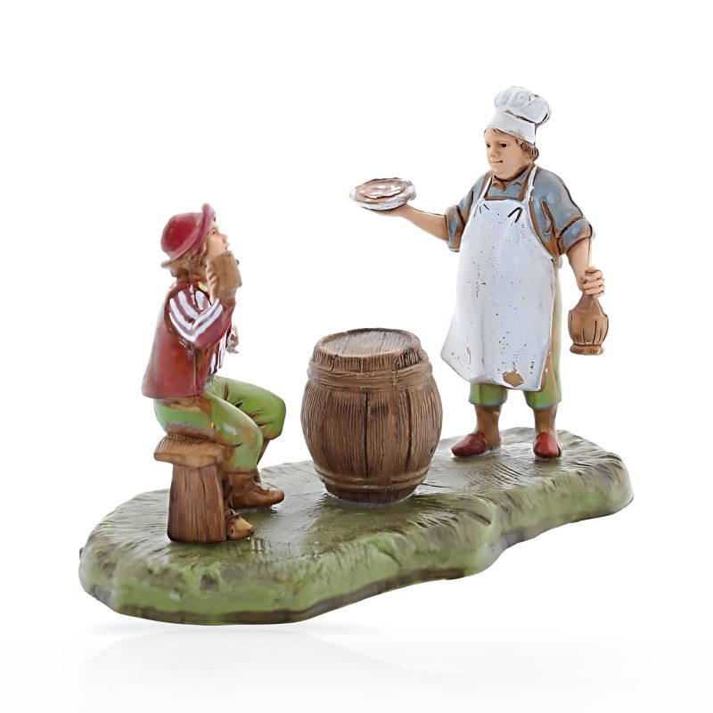Scena Osteria Mini 6 Napoletano per Presepi in Scala 1:32