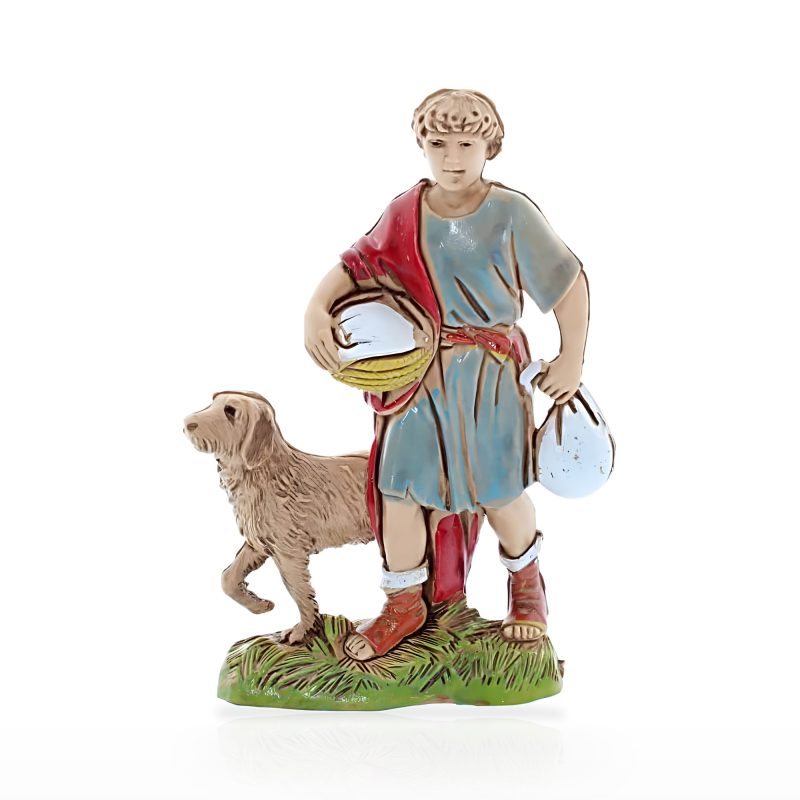 Uomo con Cane Standard 10 Stile Napoletano per Presepi in Scala 1:20