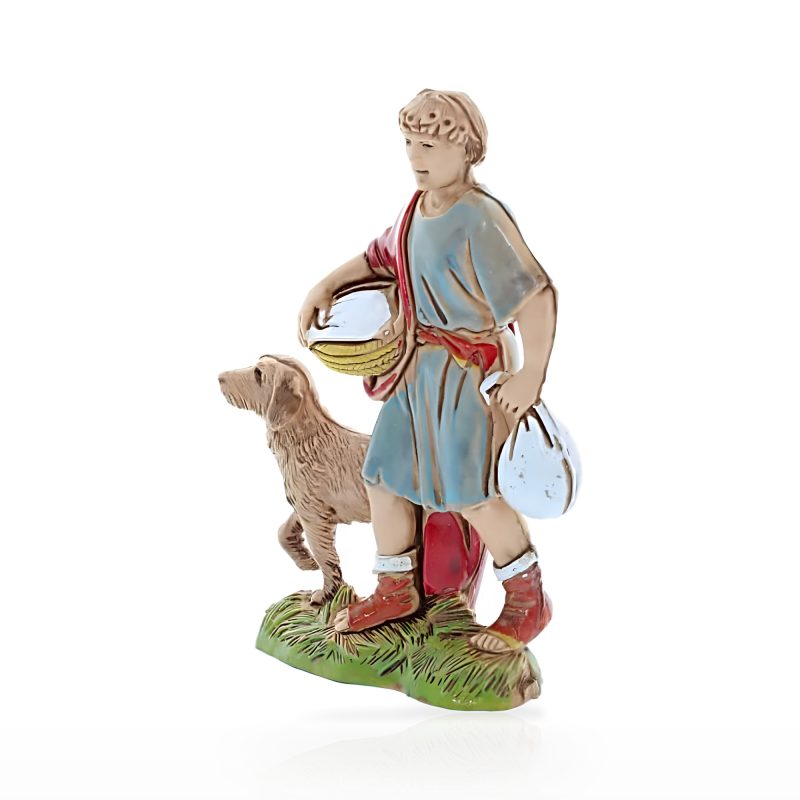 Uomo con Cane Standard 10 Stile Napoletano per Presepi in Scala 1:20