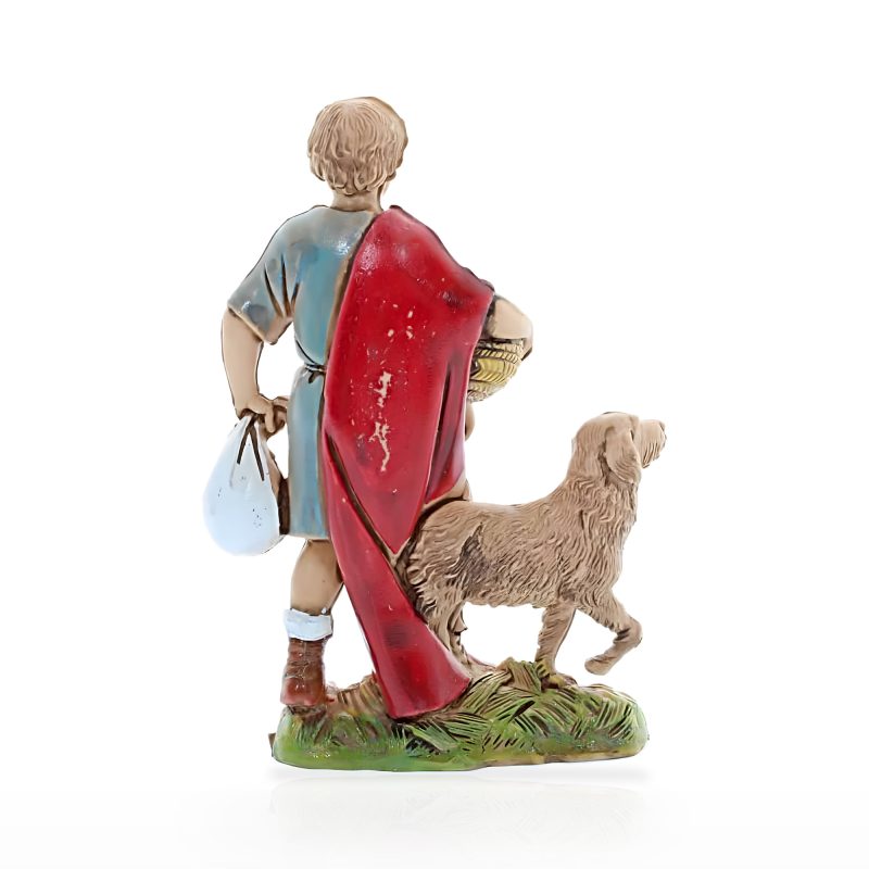 Uomo con Cane Standard 10 Stile Napoletano per Presepi in Scala 1:20