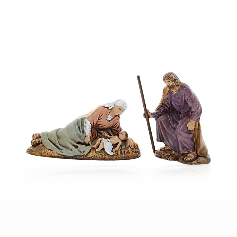 Natività 3 Soggetti Standard 10 Stile Napoletano per Presepi in Scala 1:20 con Madonna Sdraiata