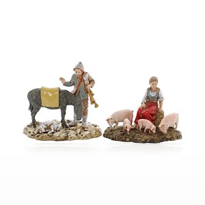 Gruppo con 1 soggetto e animali cm 10 stile 700