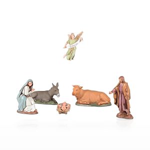 Natività 6 soggetti cm 10 scala 1:20 stile 700 con San Giuseppe in piedi