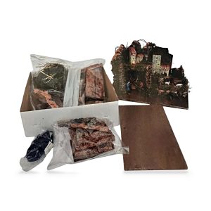 Kit Presepe Fai da Te Paesaggio 33x18x25 cm con Natività Mini 6