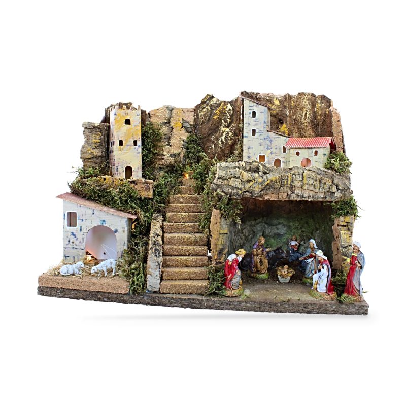 Crèche complète 33x18x24 cm avec Nativité et Rois Mages Mini 6