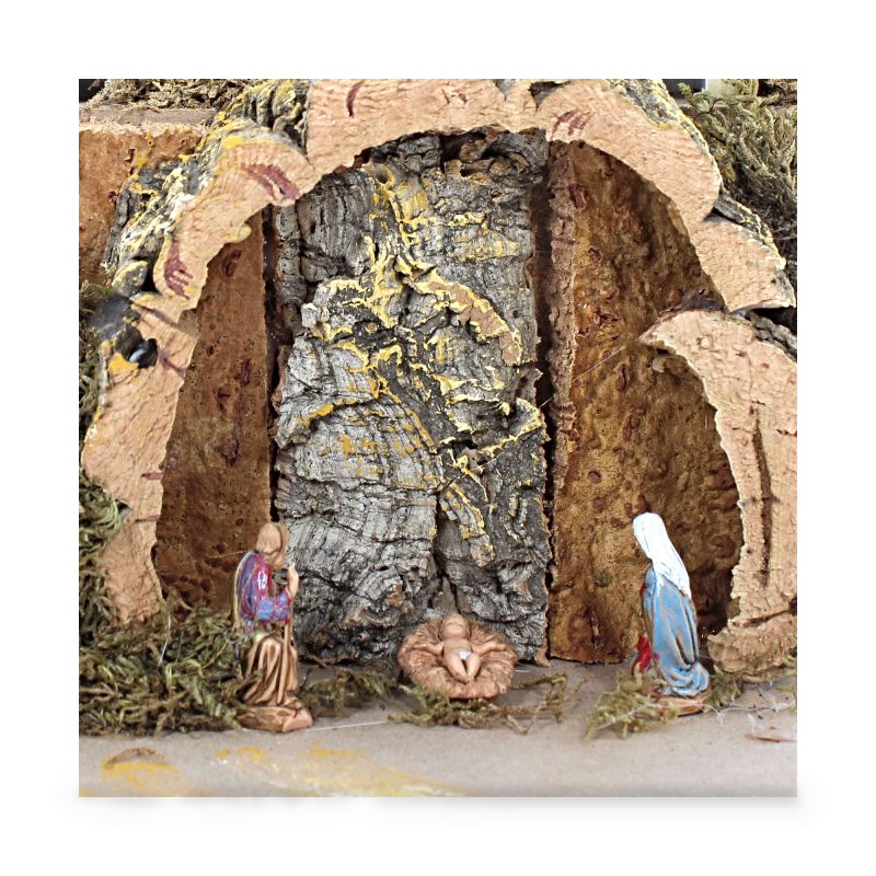 Paesaggio per Presepe 20x14x18 cm con Personaggi 3,5 cm