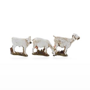 2 Caprette e 1 Vitello Standard 10 per Presepe in Scala 1:20