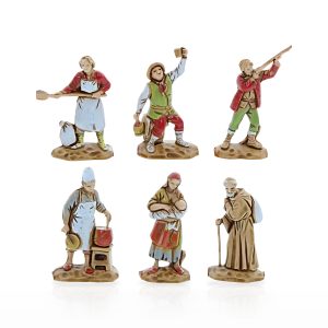 Set 6 Soggetti Napoletani Micro 3.5 per Presepi in Scala 1:50