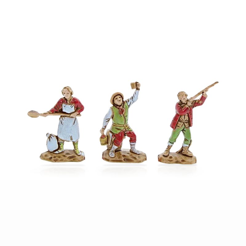 Set 6 Soggetti Napoletani Micro 3.5 per Presepi in Scala 1:50