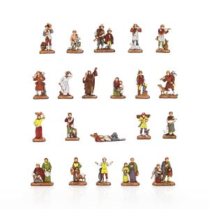 Set 7 Pastori Assortiti Micro 3.5 per Presepi in Scala 1:50