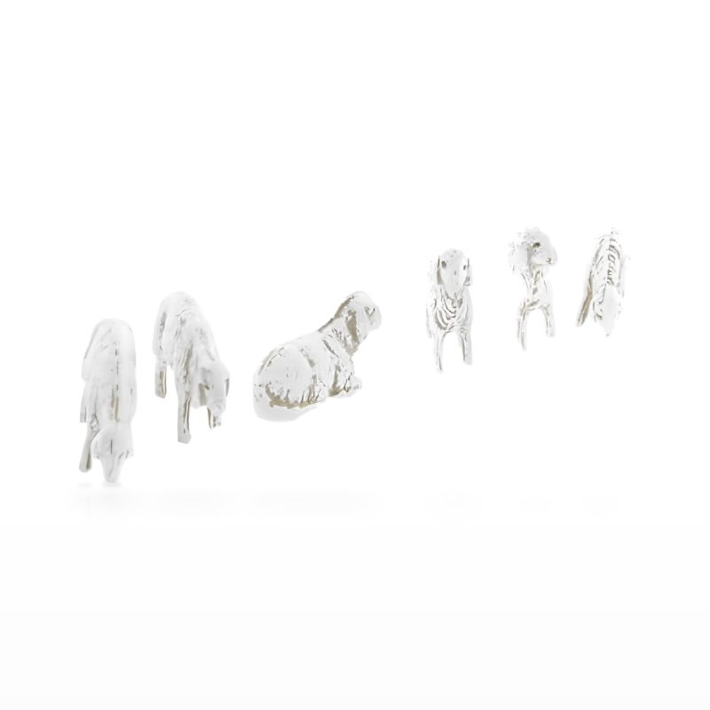 Set 6 Pecore Mini 6 Napoletano per Presepi in Scala 1:32