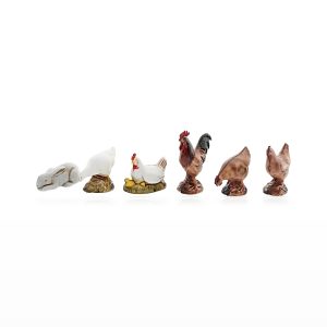 Set mit 6 Standard Standard 10 Hoftieren für Krippe im Maßstab 1:20