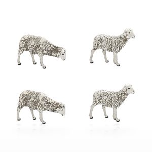 Set Pecore 4 Soggetti Medio 12 per Presepe in Scala 1:15