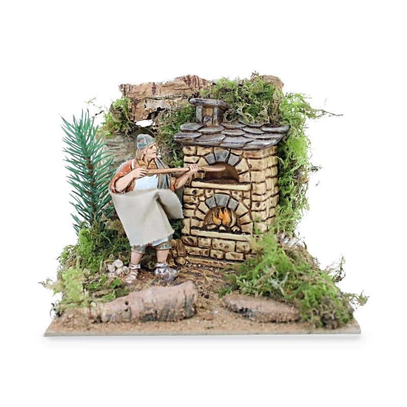 Four avec Feu Animé 220V Pour Crèches Echelle 1:20