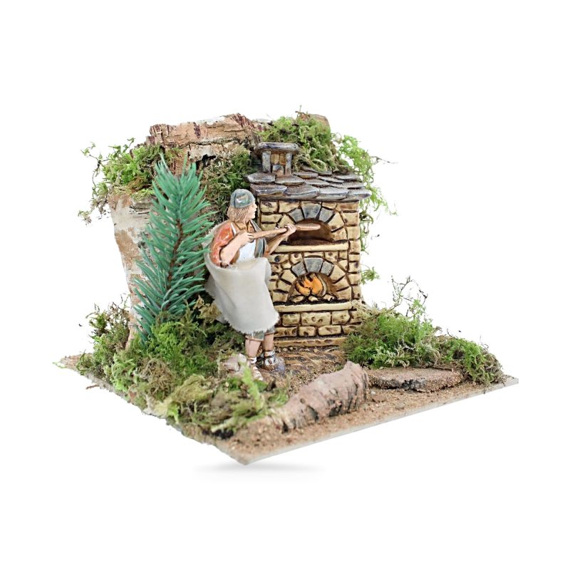 Four avec Feu Animé 220V Pour Crèches Echelle 1:20
