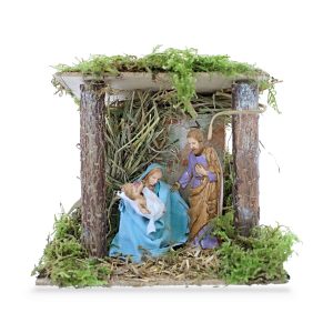 Madonna che Culla Gesù Bambino Animata 220V per Presepi Scala 1:20