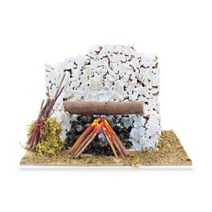 Fuoco Arabo per Presepe 15x10x10 cm con Lampada Effetto Fiamma 220V