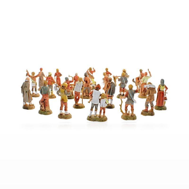 Set 24 Pastori Mini 6 Napoletano per Presepi in Scala 1:32