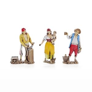Set 3 soggetti napoletani cm 8