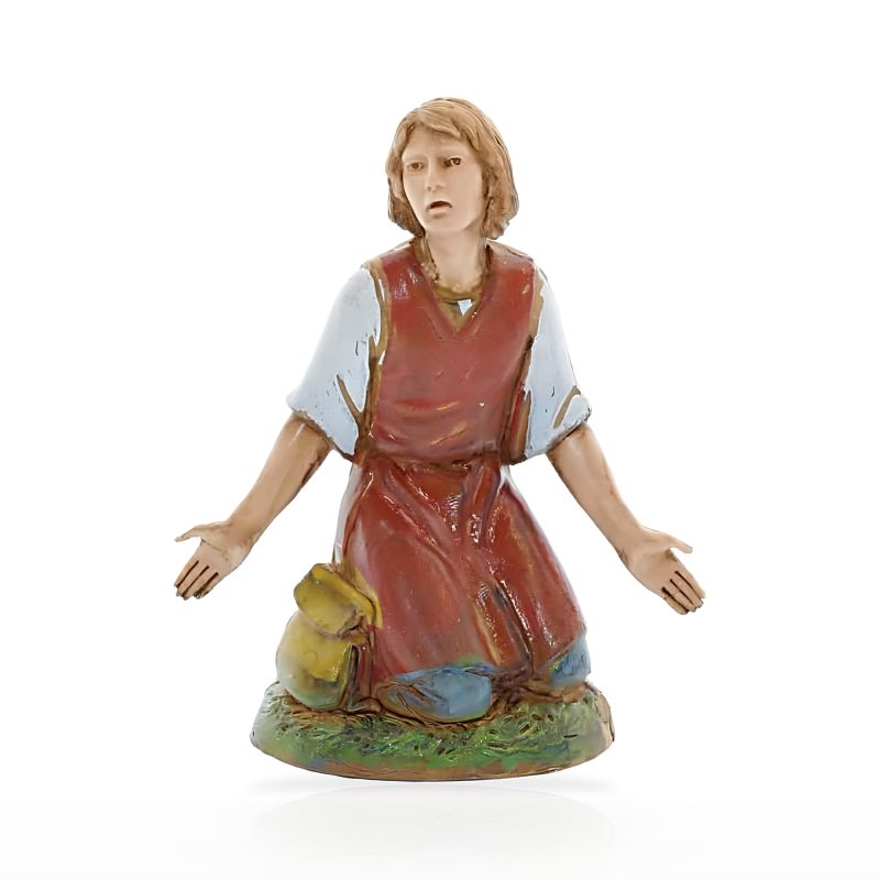 Set Pastori 8 Soggetti Standard 10 Stile Napoletano per Presepe in Scala 1:20