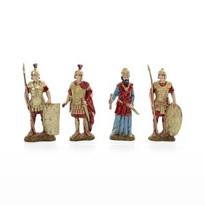 Set Re Erode e 3 Soldati Romani Standard 10 per Presepe in Scala 1:20